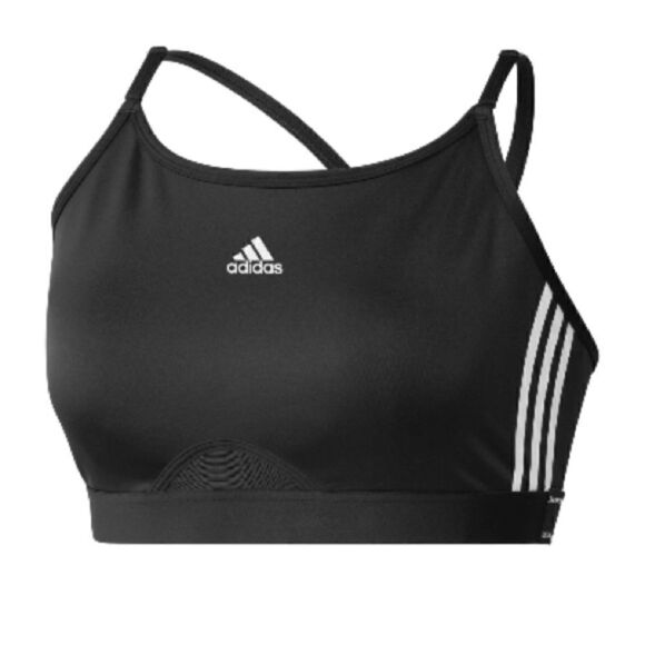 Adidas Womens Light Support 3 Stripe Sports Bra Size  Color Black/ White, bra - Picture 7 of 12